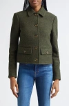 Veronica Beard Reeves Virgin Wool Jacket In Green