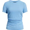Veronica Beard Remus Ruched T-shirt In Blue