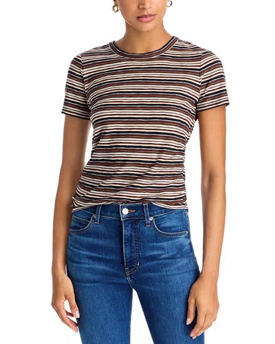 Veronica Beard Remus Striped Cotton Tee In Multi