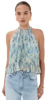 Veronica Beard Renee Top Powder Blue Multi In Multi