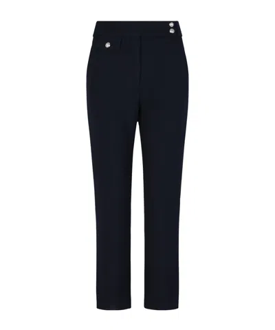 Veronica Beard Renzo Crest Button Pants In Blue