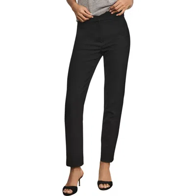 Veronica Beard Renzo Flat Front Pants In Black