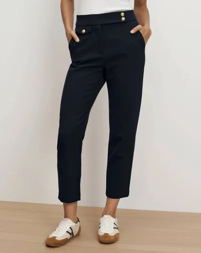 Veronica Beard Renzo Pant In Navy/gold In Blue