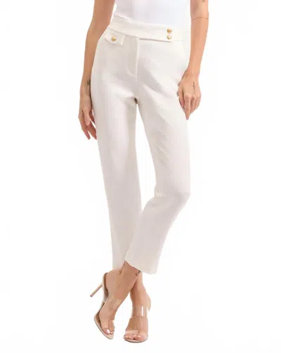 Veronica Beard Renzo Slim Leg Pant In Off White