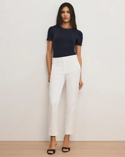Veronica Beard Renzo Slim-leg Pant In White