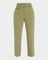 Veronica Beard Renzo Tailored Trousers In Stone Army