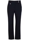 Veronica Beard Renzo High-rise Slim Cropped Pants In Navy