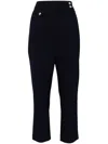 Veronica Beard Renzo High-rise Slim Cropped Pants In Blue