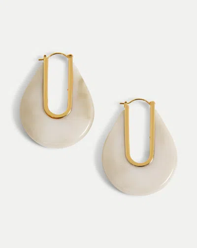 Veronica Beard Resin Drop Hoop Earring In Gold