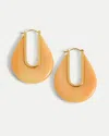 Veronica Beard Resin Drop Hoop Earring In Orange