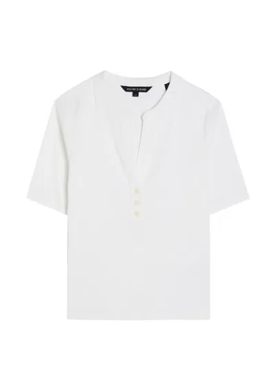 Veronica Beard Reubian Ribbed Stretch-cotton Top In Neutral