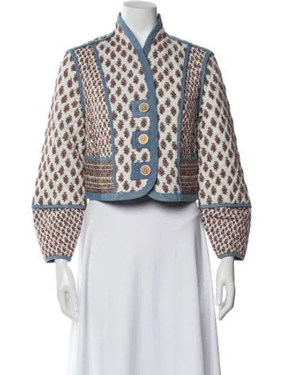 Pre-owned Veronica Beard Reversible Printed Evening Jacket In Multi