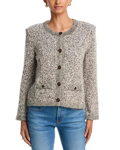 Veronica Beard Rexton Cardigan Sweater In Gray