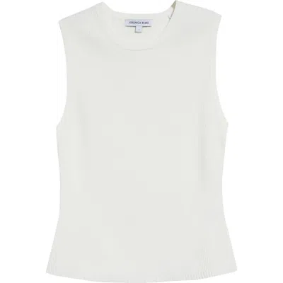 Veronica Beard Rib Sweater Tank In Off White