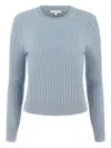 Veronica Beard Ribbed-knit Jumper In Blue