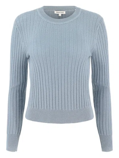 Veronica Beard Ribbed-knit Jumper In Blue