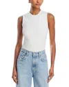 Veronica Beard Side Ribbed Sleeveless Pullover In Off White