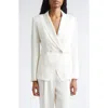 Veronica Beard Rickie Crepe Back Satin Dickey Jacket In Gray