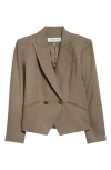Veronica Beard Rickie Crop Dickey Jacket In Brown