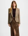 Veronica Beard Rickie Cropped Dickey Jacket In Brown