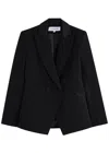 Veronica Beard Rickie Dickey Double-breasted Woven Blazer In Black