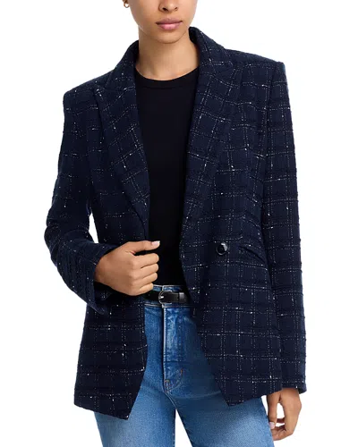 Veronica Beard Rickie Dickey Tweed Jacket In Blue