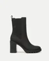 Veronica Beard Riley Leather Block-heel Chelsea Booties In Black