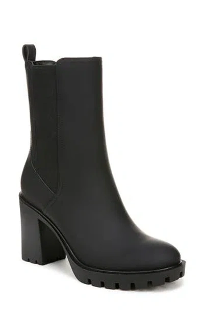 Veronica Beard Riley Leather Block-heel Chelsea Booties In Black