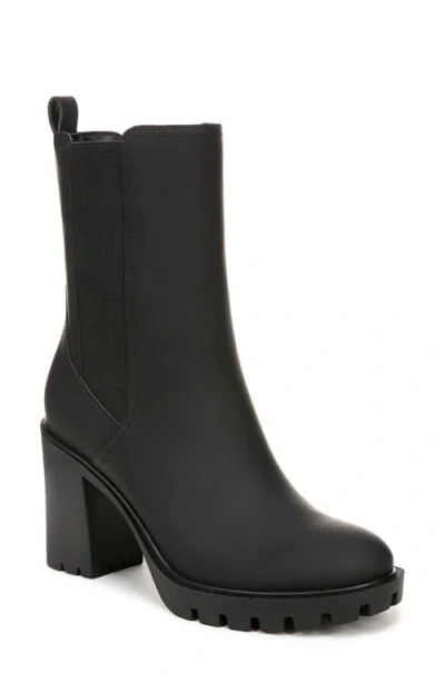 Veronica Beard Riley Leather Block-heel Chelsea Booties In Black
