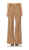 Veronica Beard Womens Malt Multi Rimini Wide-leg Stretch-woven Trousers In Brown