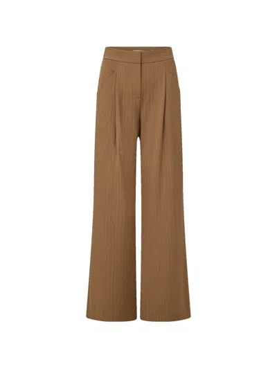 Veronica Beard Womens Malt Multi Rimini Wide-leg Stretch-woven Trousers In Brown