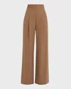 Veronica Beard Womens Malt Multi Rimini Wide-leg Stretch-woven Trousers In Brown