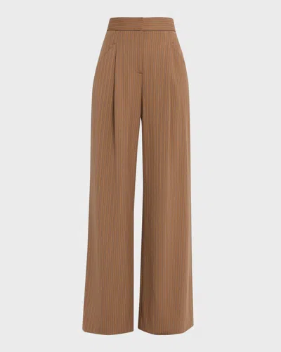 Veronica Beard Womens Malt Multi Rimini Wide-leg Stretch-woven Trousers In Brown