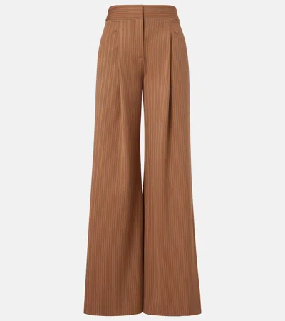 Veronica Beard Womens Malt Multi Rimini Wide-leg Stretch-woven Trousers In Brown