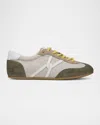 Veronica Beard Riviera Low-top Suede Sneakers In Sand/stone Army