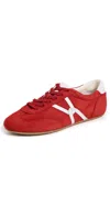Veronica Beard Riviera Sneaker In Poppy/coconut