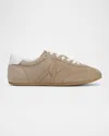 Veronica Beard Riviera Suede Sneakers In Sand/lily