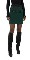 Veronica Beard Rivka Mini Skirt In Pine/black