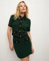 Veronica Beard Rivka Mini Skirt In Pine/black