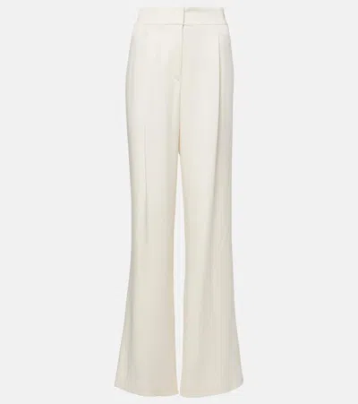 Veronica Beard Robinne High-rise Wide-leg Pants In White