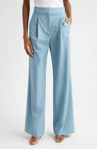 Veronica Beard Robinne Stretch Virgin Wool Blend Pants In Sea Glass