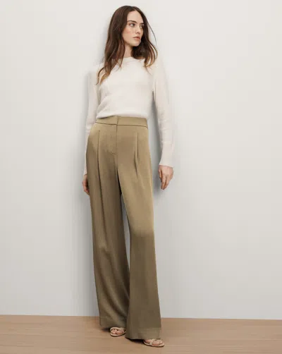 Veronica Beard Robinne Wide-leg Pant In Green