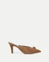 Veronica Beard Rochelle Cabochon Mule In Chestnut
