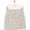 Veronica Beard Roman Tweed Skirt Ivory Camel In Ivory/camel