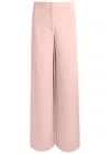 Veronica Beard Ronin Pearlescent Wide-leg Crepe Trousers In Light Pink