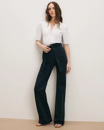 Veronica Beard Rosanna Wide-leg Pant In Blue