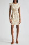 Veronica Beard Rosedale Stretch-linen Dress Stone Khaki Off-white In Stone Khaki/off White