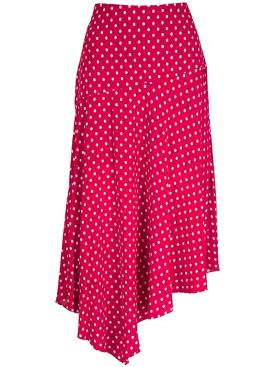 Veronica Beard Rosemary Midi Skirt In Red