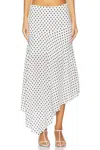 Veronica Beard Rosemary Asymmetric Polka-dot Silk-blend Crepe De Chine Skirt In Multi