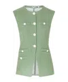 Veronica Beard Tamara Tailored Vest In Green
